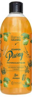 Barwa Naturalna Szampon Do Włosów Piwny Przywracający Blask - Włosy Cienkie I Matowe 500ml