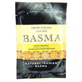 Basma Irańska Naturalna Koloryzacja Henna do Włosów Ciemnych Siwych 25 g