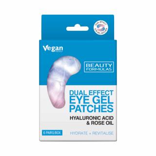 Beauty Formulas Eye Gel Patches Dual Effect Kwas Hialuronowy + Olejek Różany