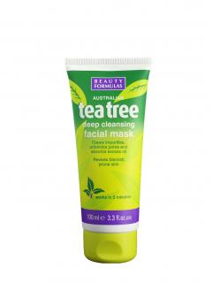 Beauty Formulas Tea Tree Maska Glinkowa Głęboko Oczyszczająca 100ml