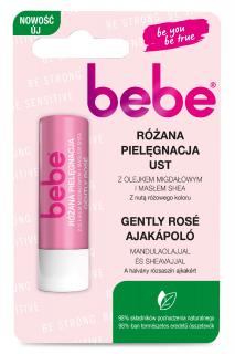 Bebe Pomadka Ochronna "Różana Pielęgnacja Ust" Z Olejkiem Migdałowym I Masłem Shea 4.9g