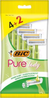 Bic Maszynka do Golenia Dla Kobiet 3 Ostrzowa Pure Lady 1op – 6szt (4+2 Gratis)