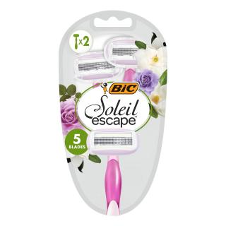 Bic Soleil Escape Maszynki do Golenia Dla Kobiet 5 Ostrzowe Róża Magnolia 1op. - 2szt