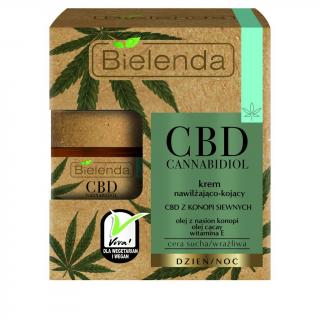 Bielenda Cbd Cannabidiol Krem Do Twarzy Nawilżająco-Kojący Na Dzień I Noc 50ml