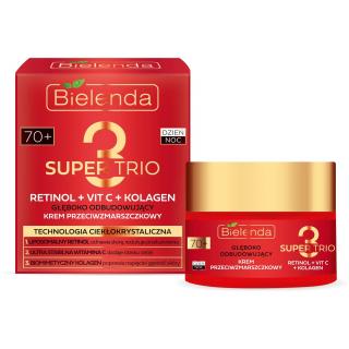 Bielenda Super Trio 70+ Głęboko Odbudowujący Krem Przeciwzmarszczkowy na Dzień i Noc 50 ml