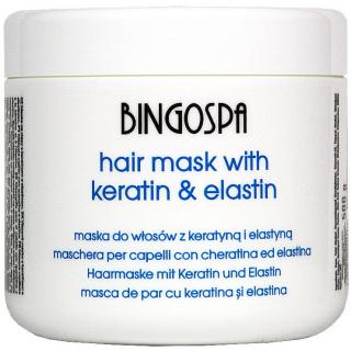 BingoSpa Maska do Włosów z Keratyną i Elastyną Włosy Miękkie i Jedwabiste 500 g