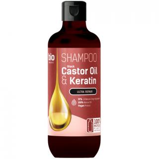 BIO Naturell Szampon do Włosów z Czarnym Olejem Rycynowym i Keratyną 355 ml