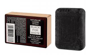 Black For White Naturalne Czarne Mydło w Kostce 75g