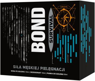 Bond Survival Zestaw Męski Woda Po Goleniu + Dezodorant + Pianka