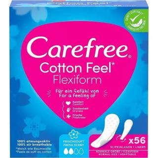 Carefree Cotton Feel Flexiform Wkładki Higieniczne 1 Op. - 56 Sztuk