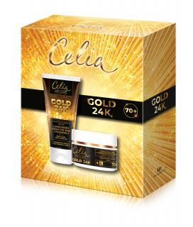 Celia De Luxe Zestaw Gold 24K Krem 70+ na Dzień i Noc 50 ml