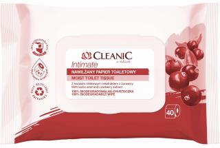 Cleanic Intimate Nawilżany Papier Toaletowy 1op.-40szt