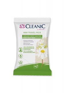 Cleanic Mini Travel Pack Nawilżany Papier Toaletowy - Wersja Podróżna 1op.-14szt