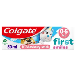 Colgate Kids Pasta do Zębów Dla Dzieci 0-5 First Smiles - Smak Truskawkowy 50 ml