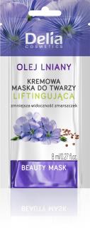 Delia Beauty Kremowa Maseczka Liftingująca z Olejem Lniany 8ml