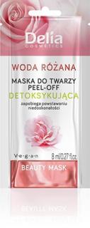 Delia Beauty Maseczka Peel-off Detoksykująca Woda Różana 8ml