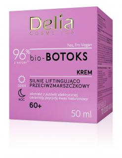 Delia Cosmetics Bio-Botox Krem Silnie Liftingująco Przeciwzmarszczkowy 60+ Na Dzień i Noc 50ml