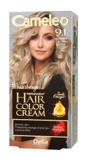 Delia Cosmetics Cameleo Hcc Farba Permanentna Omega+ Nr 9.1 Ultimate Ash Blond 1op.