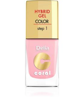 Delia Cosmetics Coral Hybrid Gel Emalia Do Paznokci Nr 04 Róż Pastelowy 11ml