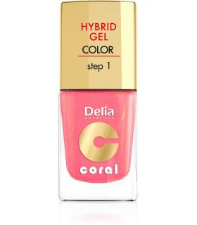 Delia Cosmetics Coral Hybrid Gel Emalia Do Paznokci Nr 16 Ciepły Średni Róż 11ml