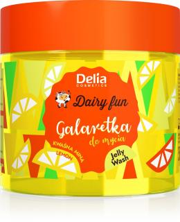 Delia Cosmetics Dairy Fun galaretka do Mycia Ciała - Kwaśna Mina (Lemon) 350g