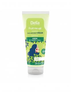 Delia Cosmetics Fruit Me Up! Wygładzający Krem Do Twarzy i Ciała 2w1 - Limonka 200ml