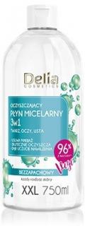 Delia Cosmetics Oczyszczający Płyn Micelarny 3w1 Xxl 750ml