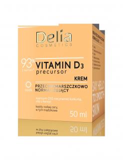 Delia Cosmetics Przeciwzmarszczkowy Krem Normalizujący Na Dzień Vitamin D3 Precursor, 50ml