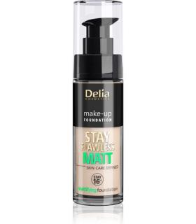 Delia Cosmetics Stay Flawless Matt Podkład Matujący 16h Nr 402 Light Beige 30ml