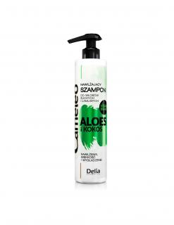 Delia Cosmetics Szampon Nawilżający Aloes I Kokos Vegan Friendly, 250ml