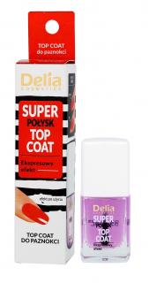 Delia Cosmetics Top Coat Super Połysk, 11ml