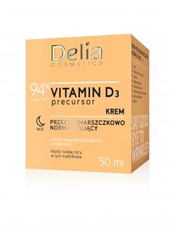 Delia Cosmetics Vitamin D3 Precursor Krem Przeciwzmarszczkowo - Normalizujący Na Noc 50ml