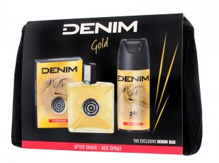 Denim Zestaw Kosmetyczka Gold Woda po Goleniu + Deo