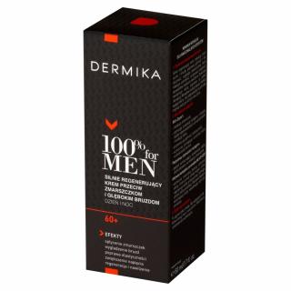 Dermika 100% For Men Silnie Regenerujący Krem Przeciw Zmarszczkom i Głębokim Bruzdom 60+ Dzień Noc 50ml