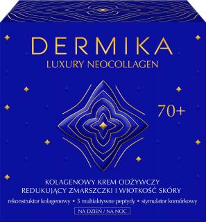 Dermika Luxury Neocollagen 70+ Kolagenowy Krem Odżywczy Redukujący Zmarszczki I Wiotkość Skóry Na Dzień I Noc 50ml