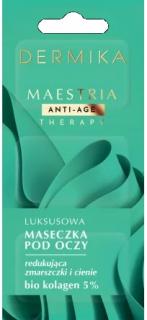 Dermika Maestria Anti-Age Therapy Luksusowa Maseczka Pod Oczy Redukująca Zmarszczki i Cienie - Bio Kolagen 5% 3x1.5ml