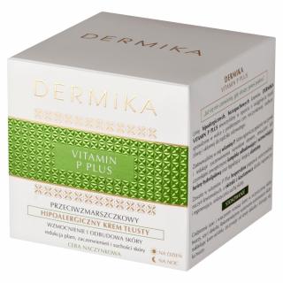 Dermika Vitamin P Plus Przeciwzmarszczkowy Hipoalergiczny Krem Tłusty na Dzień Noc 50ml