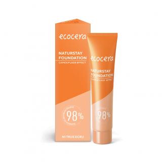 Ecocera Naturstay Foundation Naturalny Podkład - Efekt Kamuflażu N1 True Ecru 30ml