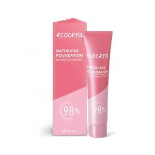 Ecocera Naturstay Foundation Naturalny Podkład - Efekt Kamuflażu W1 Shell 30ml