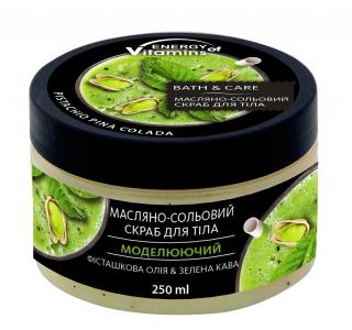 Energy Of Vitamins Bath Care Olejowy Peeling Solny Do Ciała Pistachio Pina Colada 250ml