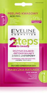 Eveline 2Steps To Beauty Zabieg 2-Etapowy Oczyszczająco Detoksykujący 2x4ml