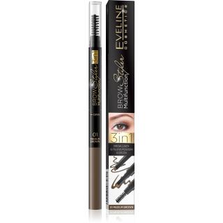 Eveline Brow Multifunction Styler Kredka Do Brwi 3w1 Nr 01 Medium Brown 1szt