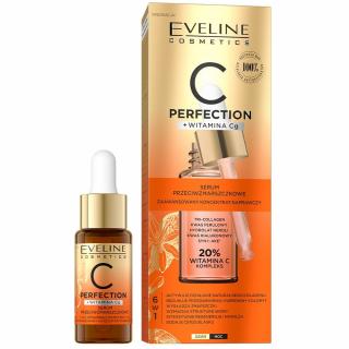 Eveline C PERFECTION Serum Odmładzające na Zmarszczki Witamina C 20% Nawilża Ujędrnia 18 ml