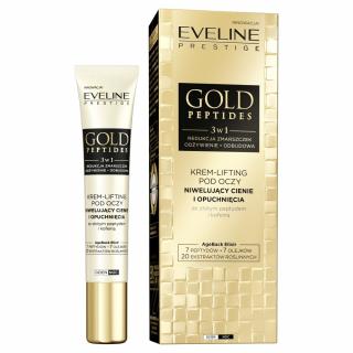 Eveline gold Peptides 3w1 Krem-Lifting Pod Oczy Niwelujący Cienie i Opuchnięcia 15ml