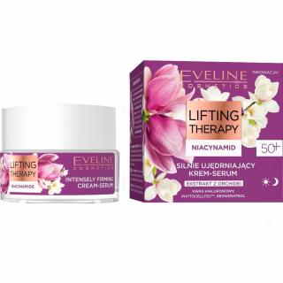 Eveline Lifting Therapy Niacynamid 50+ Silnie Ujędrniający Krem-Serum Na Dzień I Noc 50ml