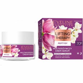 Eveline Lifting Therapy Peptydy 70+ Multiodżywczy Krem-Serum Na Dzień I Noc 50ml