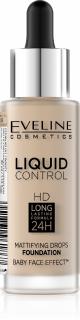 Eveline Liquid Control Hd Podkład Do Twarzy Z Dropperem Nr 015 Light Vanilla 32ml