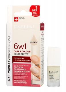 Eveline Nail Therapy Lakier Odżywka 6w1 Care Colour French 5ml