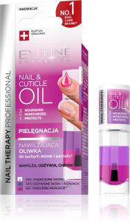 Eveline Nail Therapy Professional Nawilżająca Oliwka 3w1 do Suchych Skórek i Paznokci 8ml