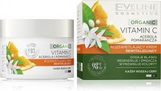 Eveline Organic Vitamin C Rozświetlający Krem Rewitalizujący Na Dzień I Noc - Każdy Rodzaj Cery 50ml